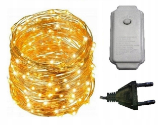HADICOVÉ SVETLÁ REŤAZOVÝ DRÔT mini LED 100ks 10m 230V 6 režimov svietenia